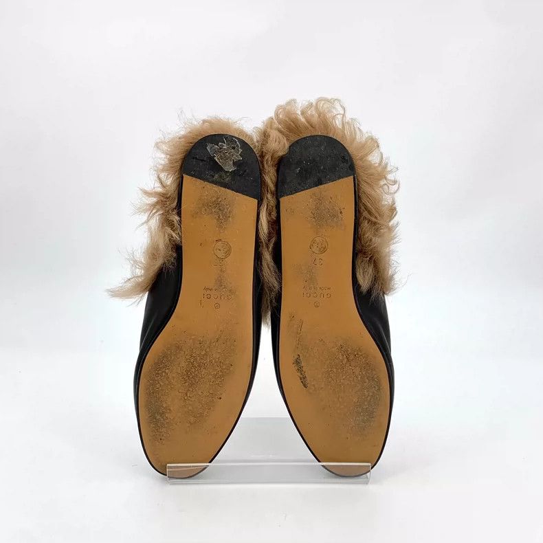Gucci Gucci Black Rose Embroidered Leather Slippers Size US 6 / EU 39 - 5 Thumbnail