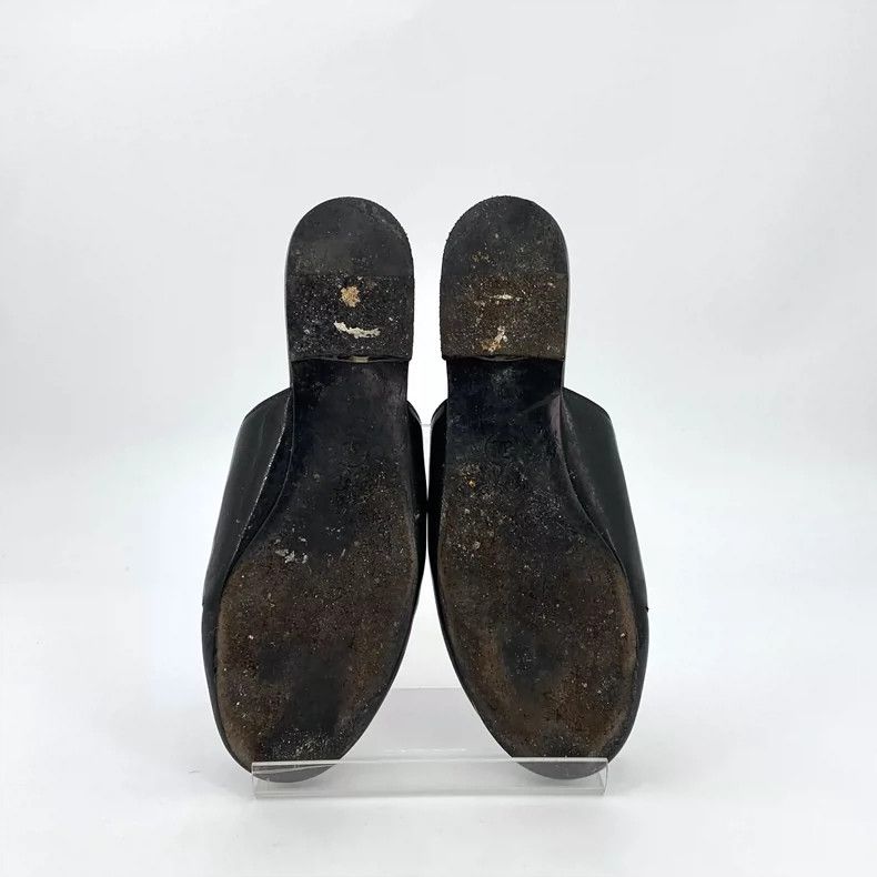 Chanel Chanel Black Leather Half Slippers Size 38 Size US 8 / EU 41 - 5 Thumbnail