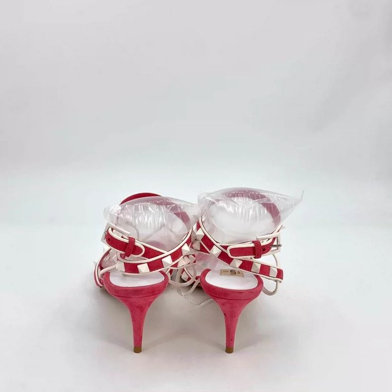 Valentino Valentino Pink Studded High Heel Sandals Size US 6 / EU 39 - 4 Thumbnail
