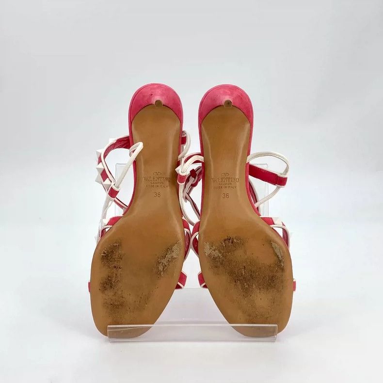 Valentino Valentino Pink Studded High Heel Sandals Size US 6 / EU 39 - 5 Thumbnail