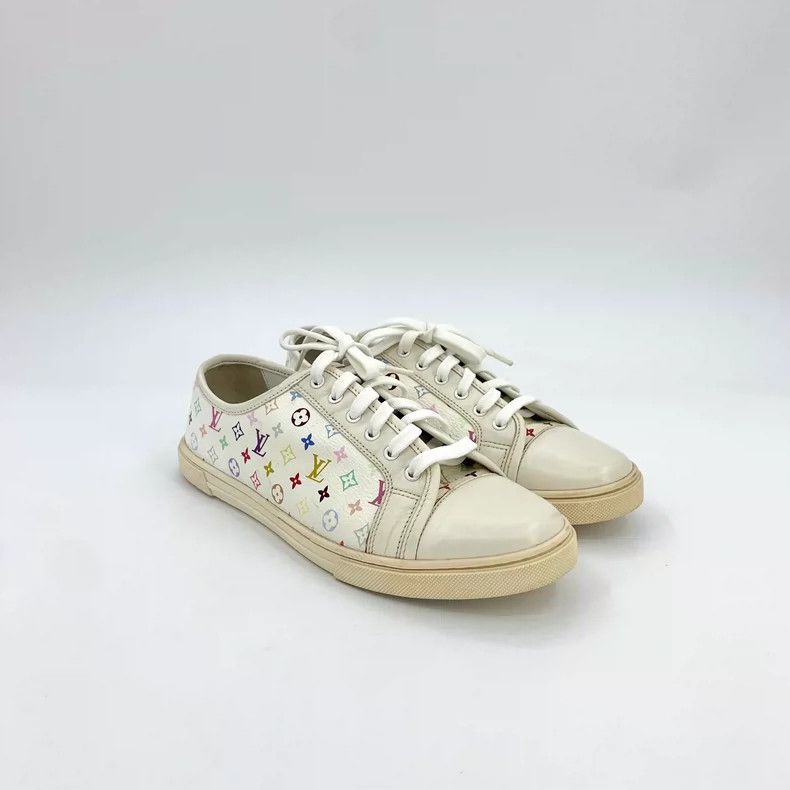 Louis Vuitton Louis Vuitton Beige Logo Casual Sneakers Size US 5.5 / EU 38 - 2 Thumbnail