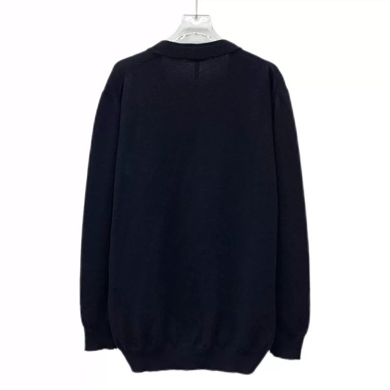 Loewe Loewe Black Logo Wool V-Neck Cardigan Size US S / EU 44-46 / 1 - 2 Thumbnail