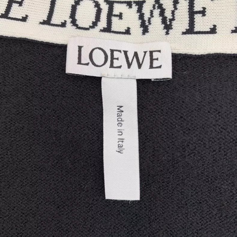 Loewe Loewe Black Logo Wool V-Neck Cardigan Size US S / EU 44-46 / 1 - 5 Thumbnail