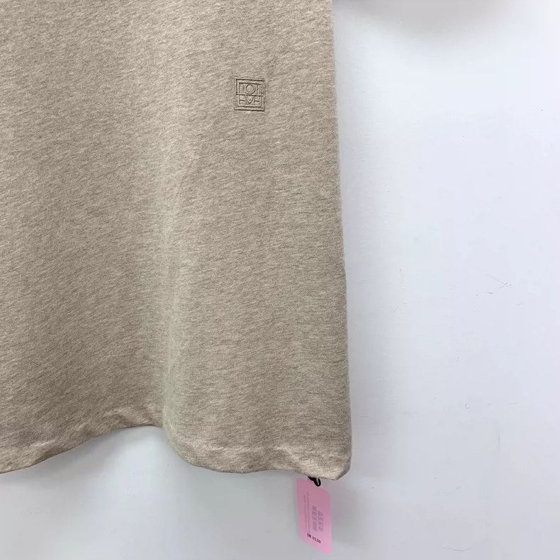Toteme Toteme Caramel Logo Embroidered Cotton T-Shirt Size US M / EU 48-50 / 2 - 5 Thumbnail