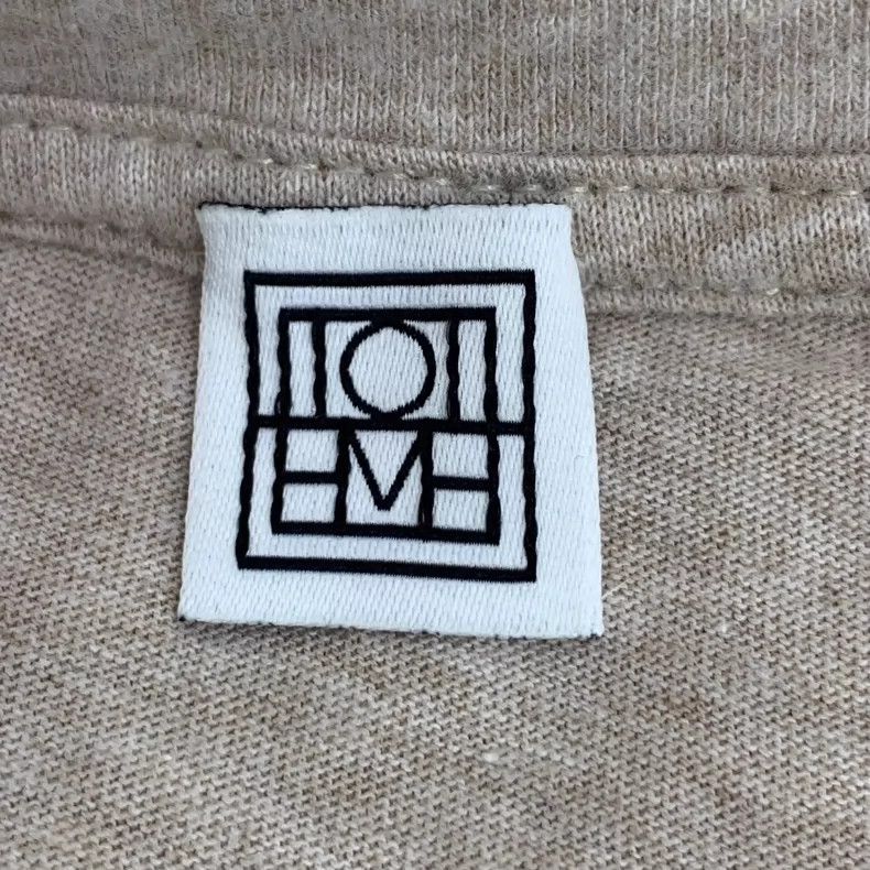 Toteme Toteme Caramel Logo Embroidered Cotton T-Shirt Size US M / EU 48-50 / 2 - 6 Thumbnail