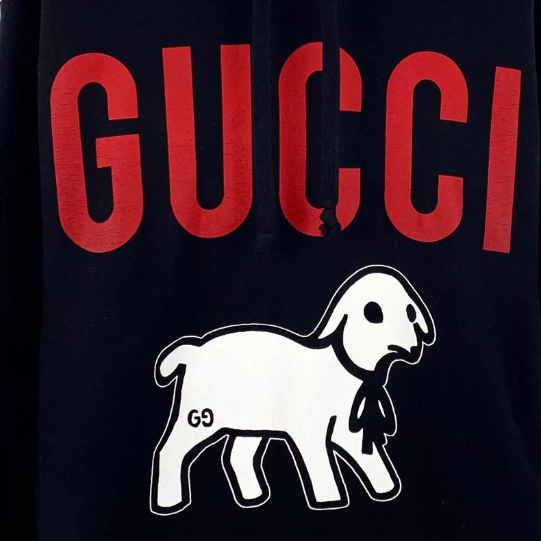 Gucci Gucci Black Letter Print Hooded Sweatshirt Size US M / EU 48-50 / 2 - 4 Thumbnail