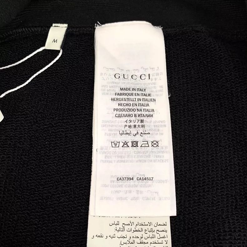 Gucci Gucci Black Letter Print Hooded Sweatshirt Size US M / EU 48-50 / 2 - 7 Thumbnail