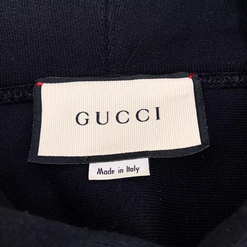 Gucci Gucci Black Letter Print Hooded Sweatshirt Size US M / EU 48-50 / 2 - 6 Thumbnail