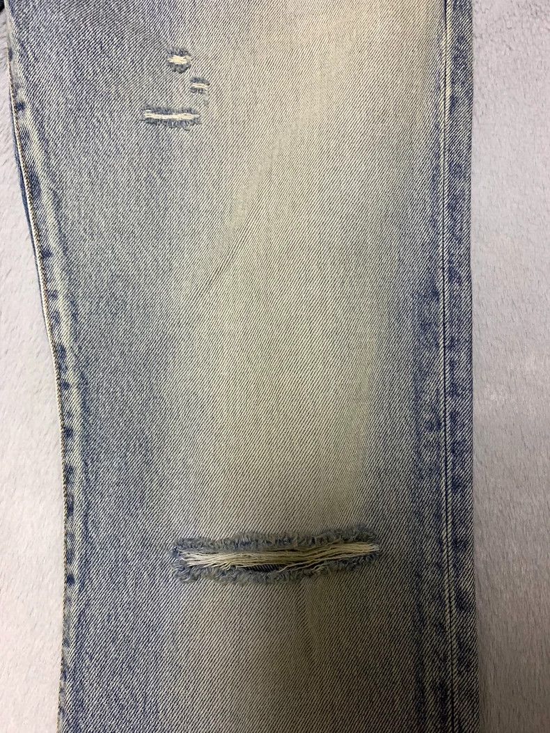 Saint Laurent Paris Saint Laurent Blue Distressed Denim Pants Size US 31 - 3 Thumbnail