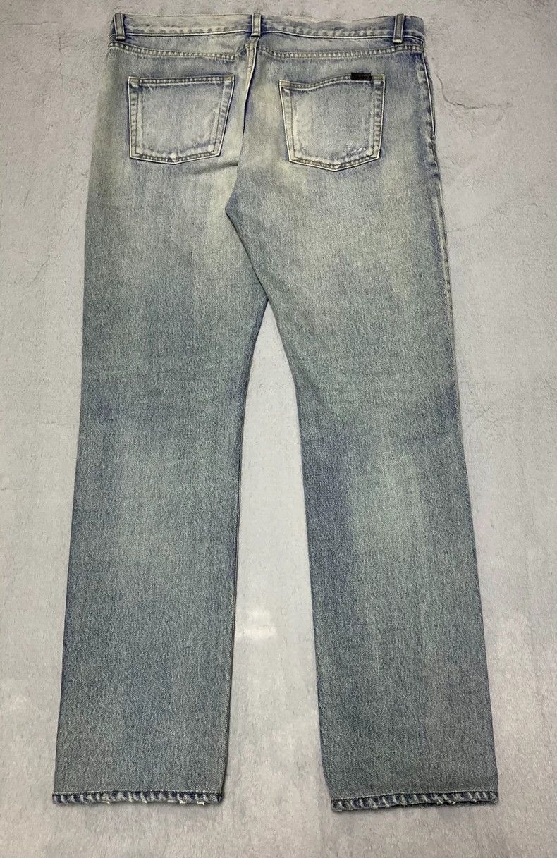 Saint Laurent Paris Saint Laurent Blue Distressed Denim Pants Size US 31 - 2 Thumbnail