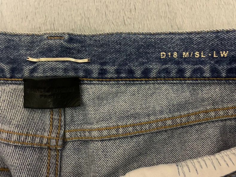 Saint Laurent Paris Saint Laurent Blue Distressed Denim Pants Size US 31 - 5 Thumbnail