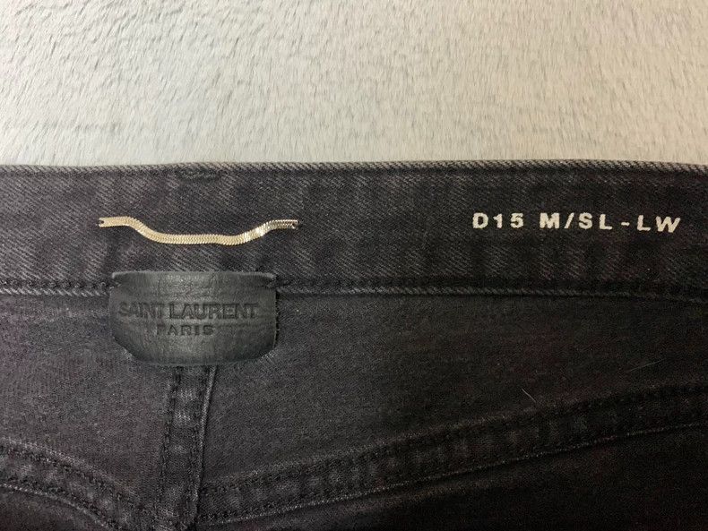 Saint Laurent Paris Saint Laurent D15 Washed Gray Denim Pants Size US 31 - 3 Thumbnail