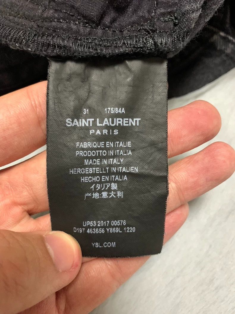 Saint Laurent Paris Saint Laurent D15 Washed Gray Denim Pants Size US 31 - 4 Thumbnail