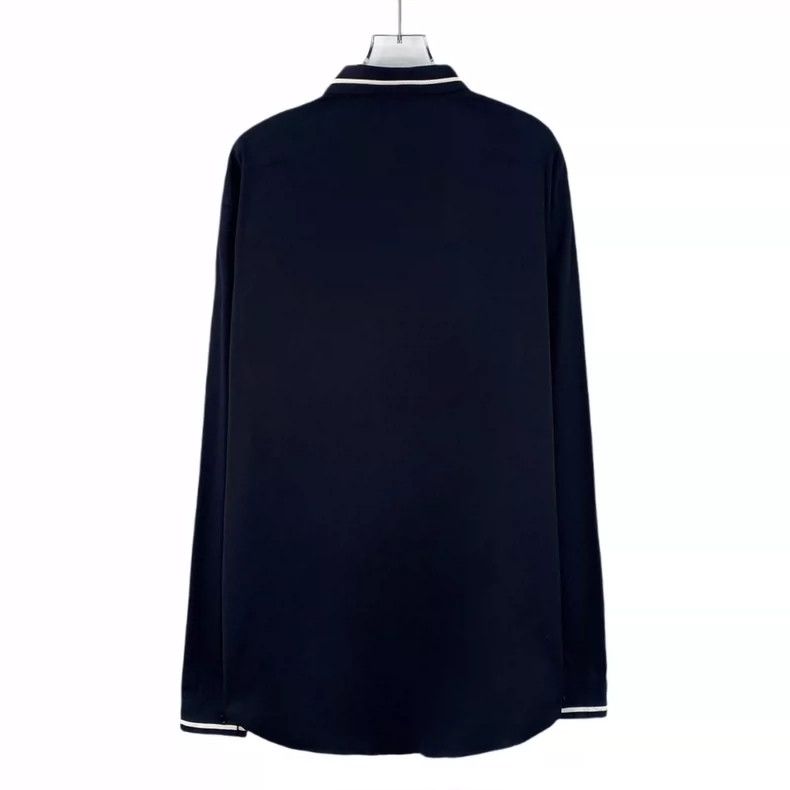 Dior Black Cotton Long Sleeve Shirt with Embroidery Size US L / EU 52-54 / 3 - 2 Thumbnail