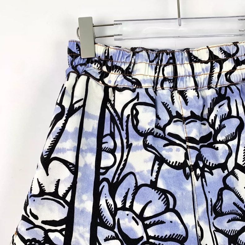 Fendi Fendi Colorful Floral Print Cotton Shorts Size US 40 / EU 56 - 3 Thumbnail