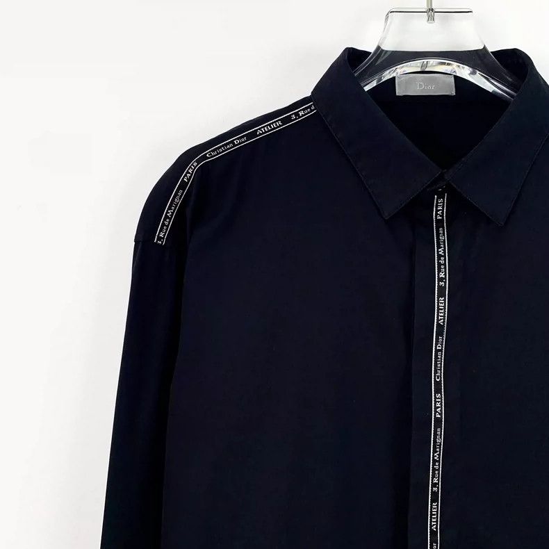 Dior Dior Black Logo Long Sleeve Cotton Shirt Size US M / EU 48-50 / 2 - 3 Thumbnail