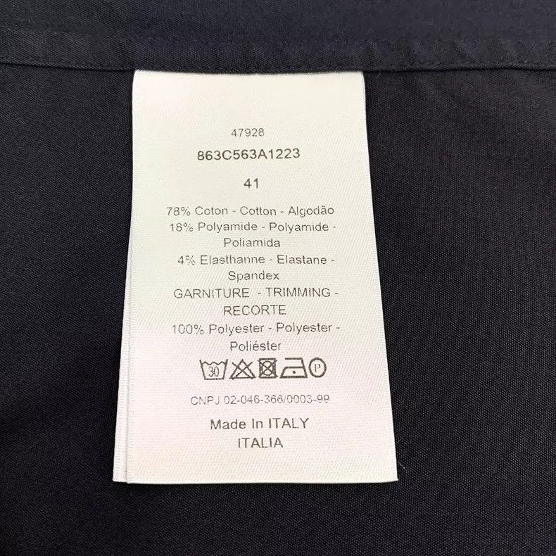 Dior Dior Black Logo Long Sleeve Cotton Shirt Size US M / EU 48-50 / 2 - 6 Thumbnail