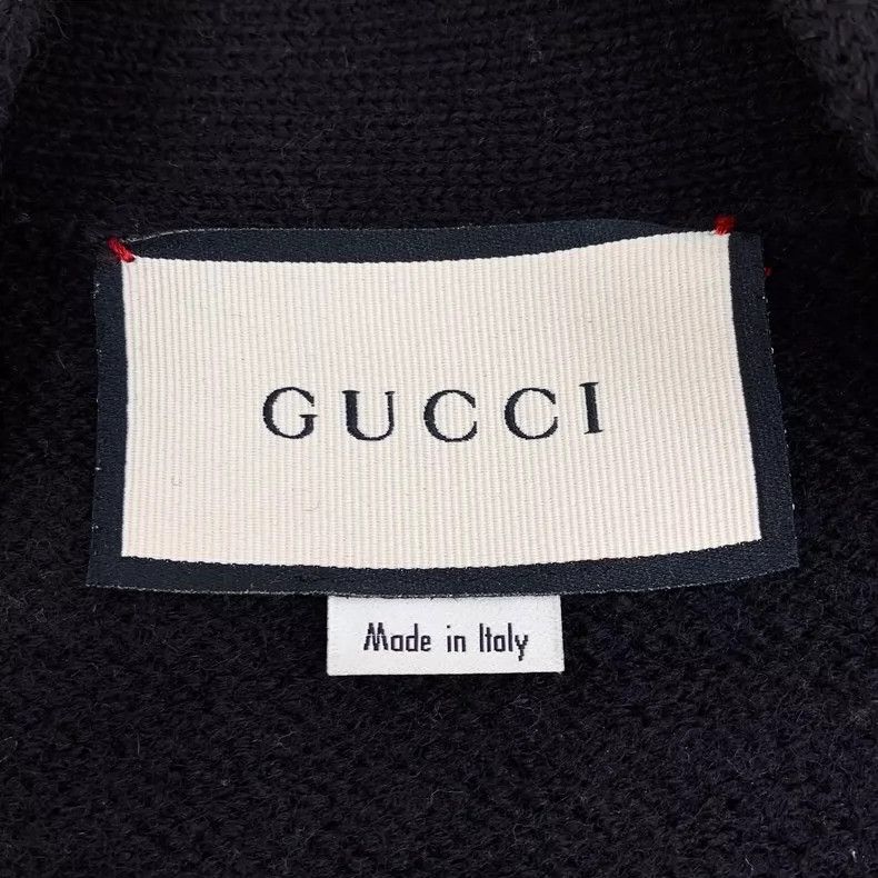 Gucci Gucci Black Striped Wool Cardigan with Bee Size US S / EU 44-46 / 1 - 5 Thumbnail