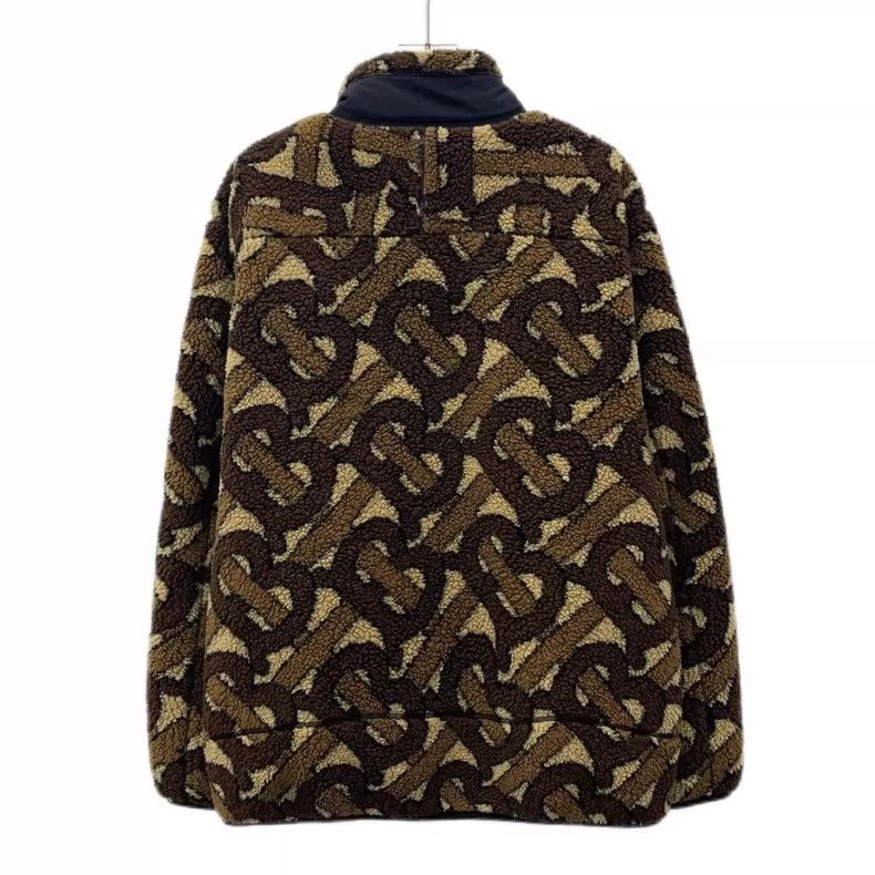 Burberry Burberry Brown Teddy Fleece Zip Jacket Size US L / EU 52-54 / 3 - 2 Thumbnail