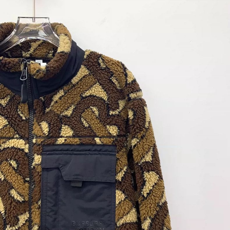 Burberry Burberry Brown Teddy Fleece Zip Jacket Size US L / EU 52-54 / 3 - 3 Thumbnail