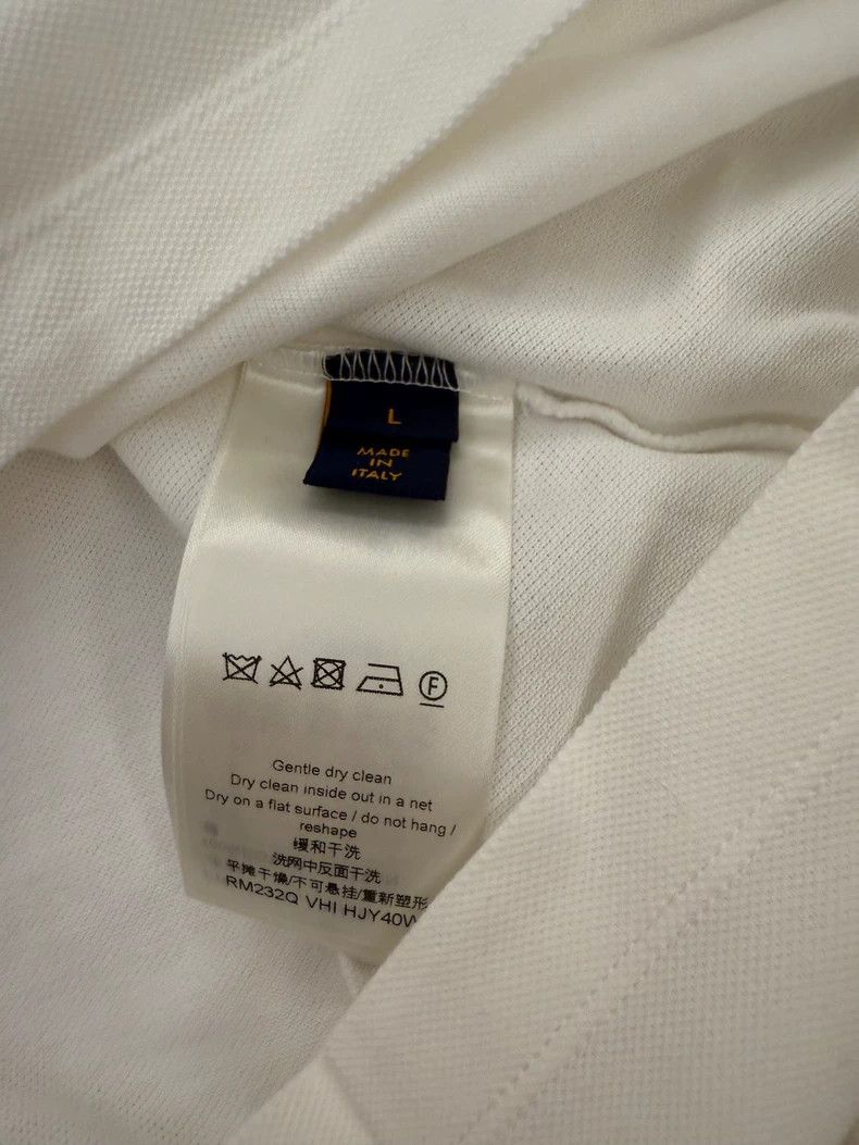 Louis Vuitton White Pocket T-shirt with Checkerboard Pattern Size US L / EU 52-54 / 3 - 4 Thumbnail