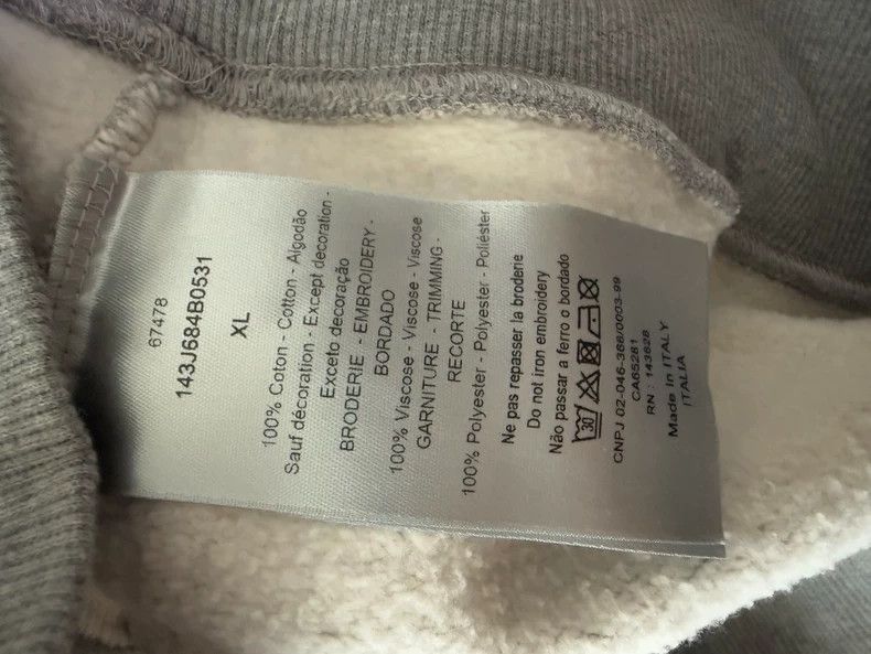 Dior Dior Gray Sweatshirt Unisex Size XL Size US XL / EU 56 / 4 - 5 Thumbnail