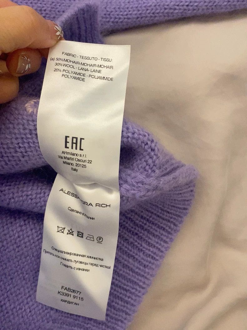 Moncler Purple Soft Cardigan with Cat Design Size US M / EU 48-50 / 2 - 7 Thumbnail