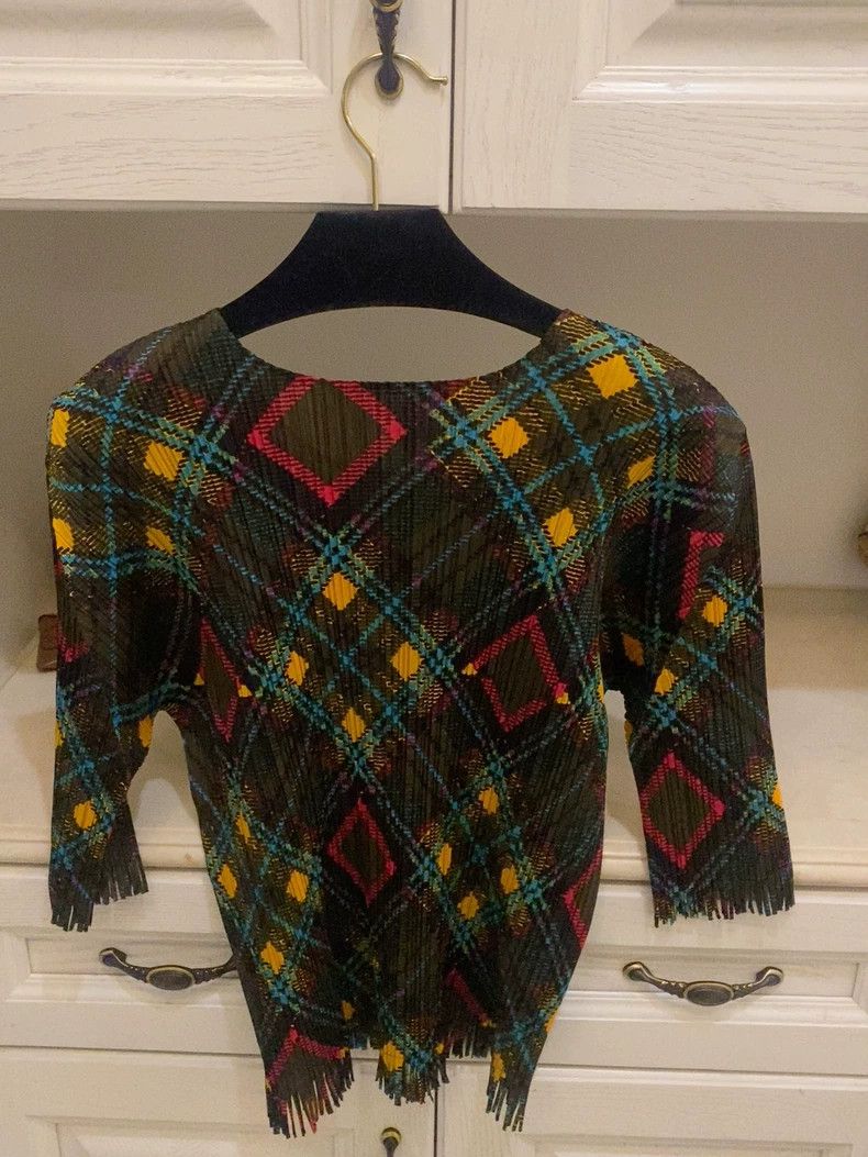 Issey Miyake Classic Checkered Top in Beautiful Colors Size US L / EU 52-54 / 3 - 4 Thumbnail