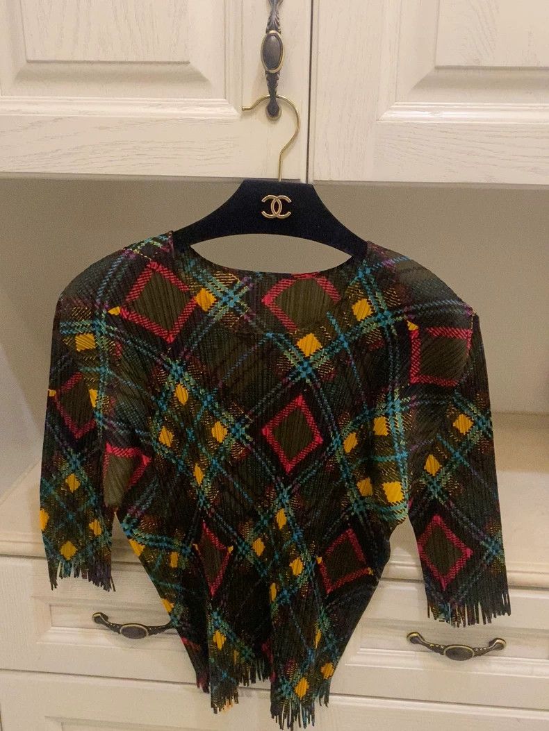 Issey Miyake Classic Checkered Top in Beautiful Colors Size US L / EU 52-54 / 3 - 3 Thumbnail