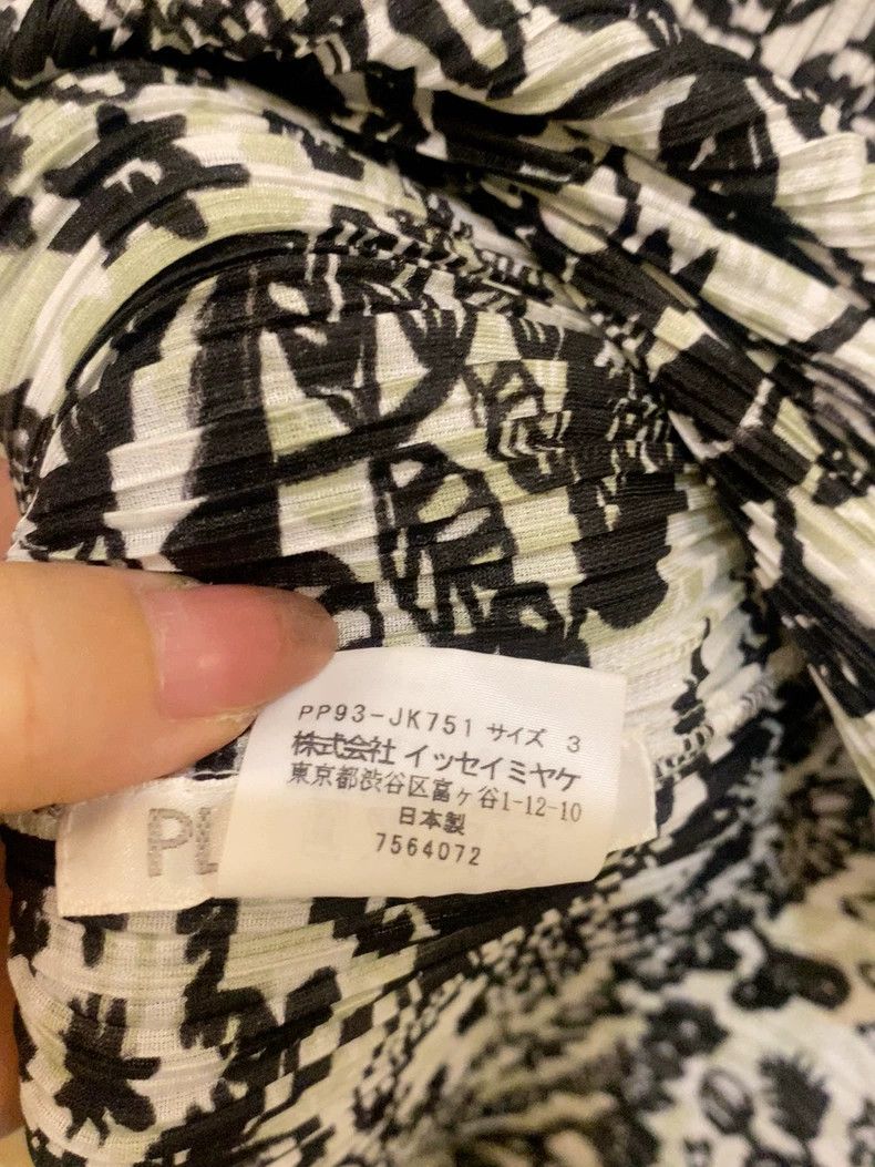 Issey Miyake Stylish Black and White Floral Top Size US M / EU 48-50 / 2 - 6 Thumbnail
