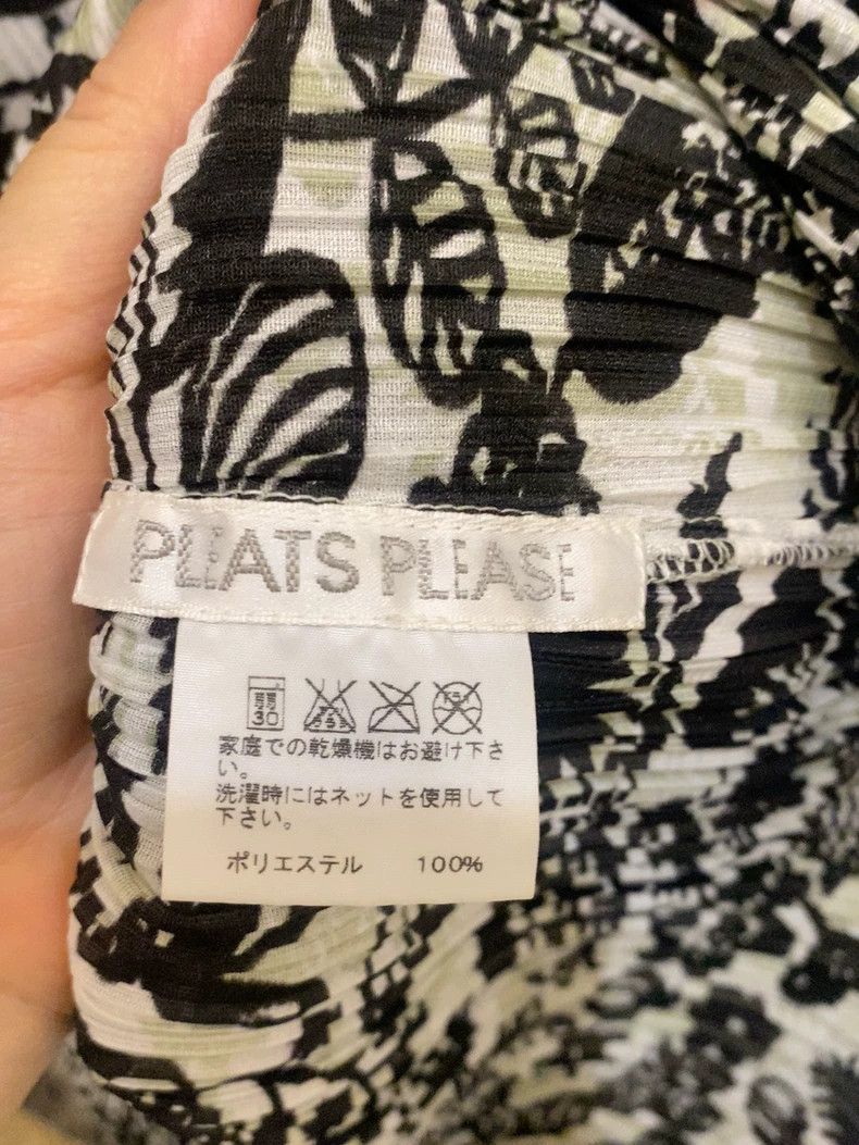 Issey Miyake Stylish Black and White Floral Top Size US M / EU 48-50 / 2 - 5 Thumbnail