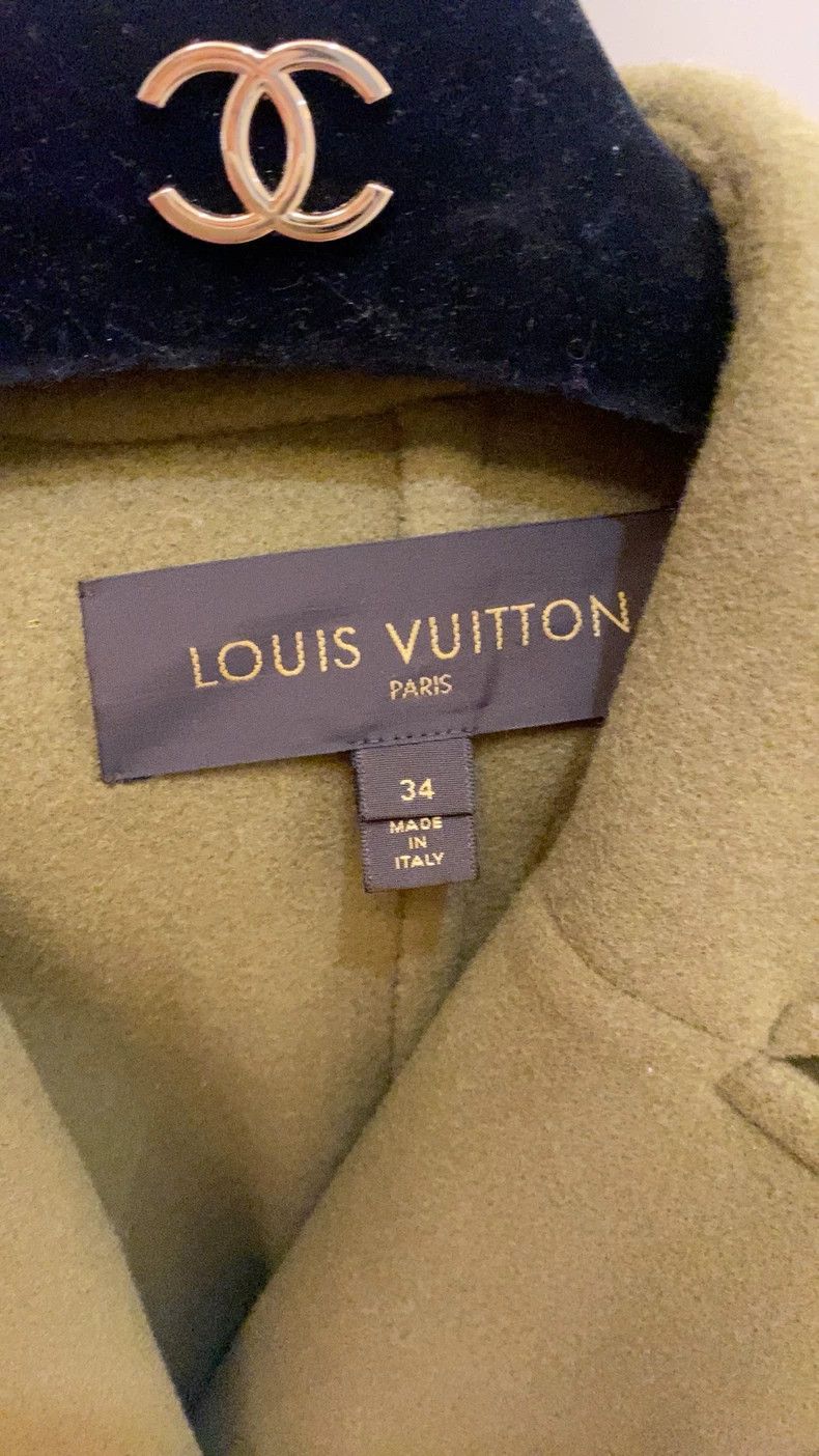 Louis Vuitton Thick Green Cashmere Coat for Sale Size US L / EU 52-54 / 3 - 3 Thumbnail
