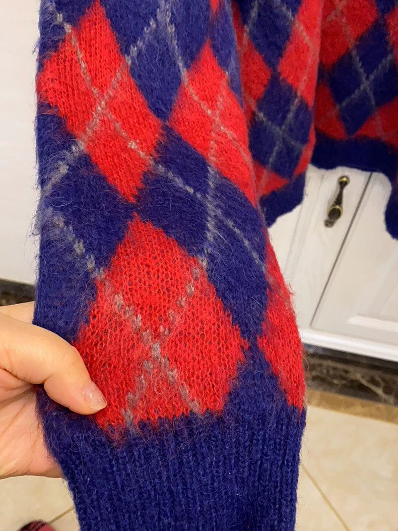 Celine Colorful Argyle Knit Sweater Size US M / EU 48-50 / 2 - 3 Thumbnail