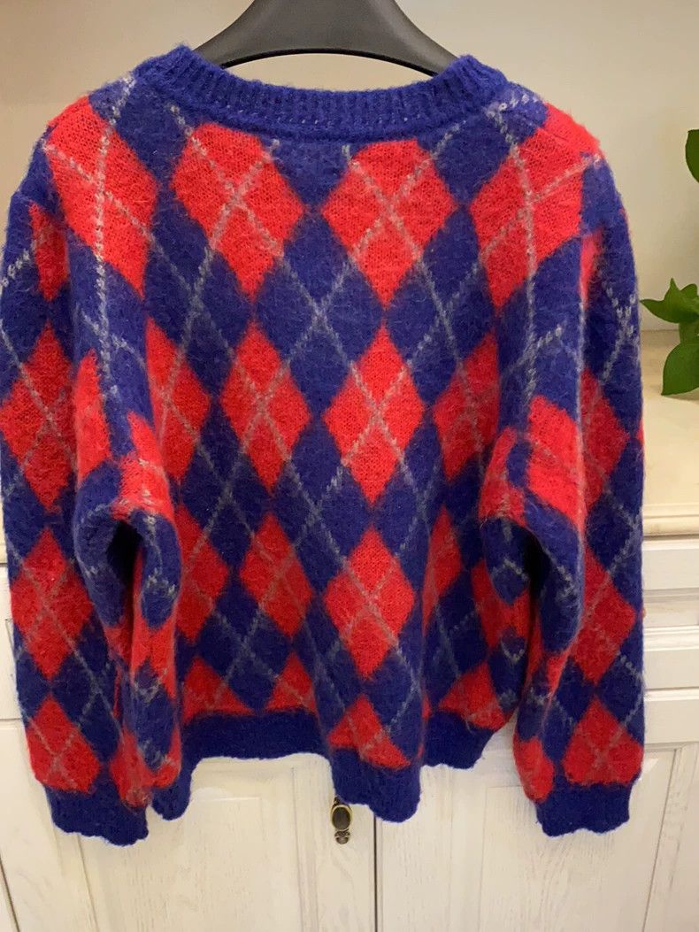Celine Colorful Argyle Knit Sweater Size US M / EU 48-50 / 2 - 4 Thumbnail