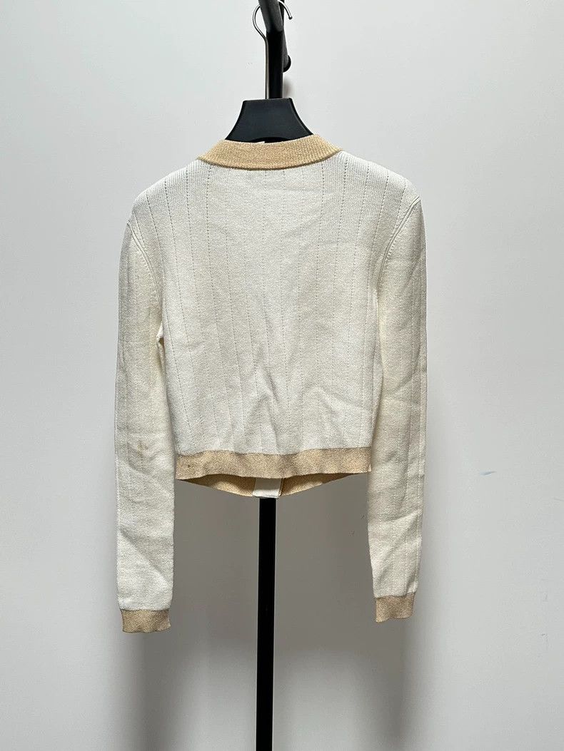 Balmain Balmain V-Neck Knit Cardigan with Gold Buttons Size US S / EU 44-46 / 1 - 2 Thumbnail