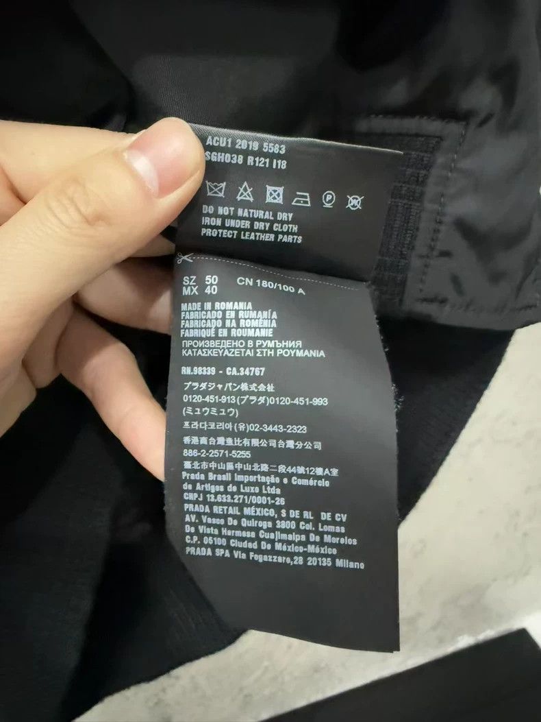 Prada Prada Black Nylon Bomber Jacket Size US XL / EU 56 / 4 - 7 Thumbnail
