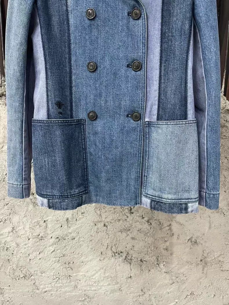 Dior Dior Double-Breasted Denim Jacket Size US S / EU 44-46 / 1 - 4 Thumbnail