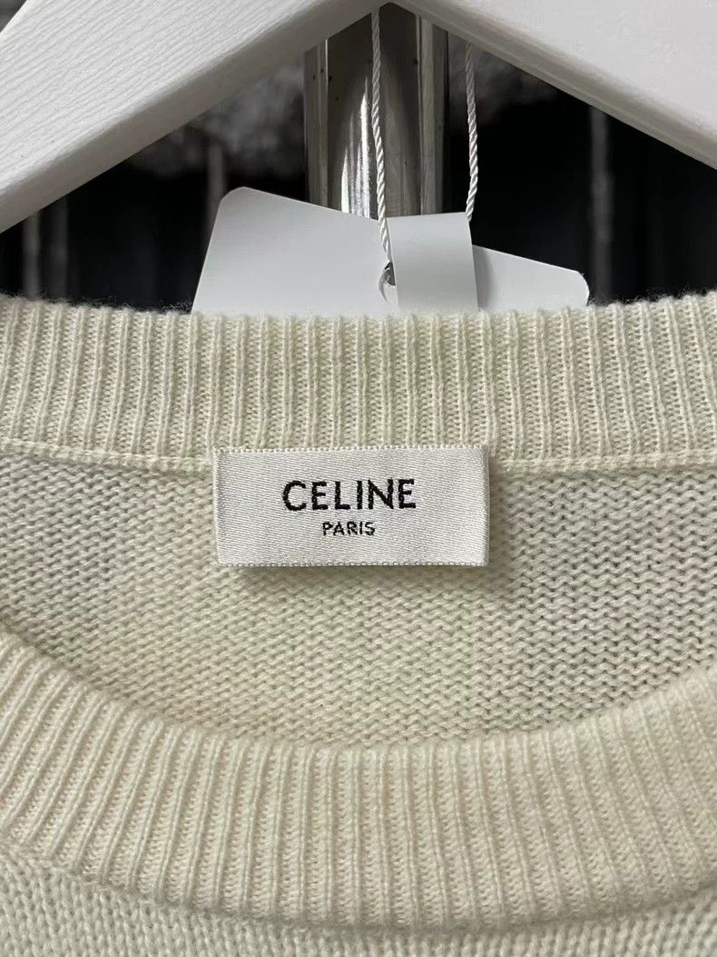 Celine Celine Embroidered Logo Knit Sweater Size US S / EU 44-46 / 1 - 5 Thumbnail