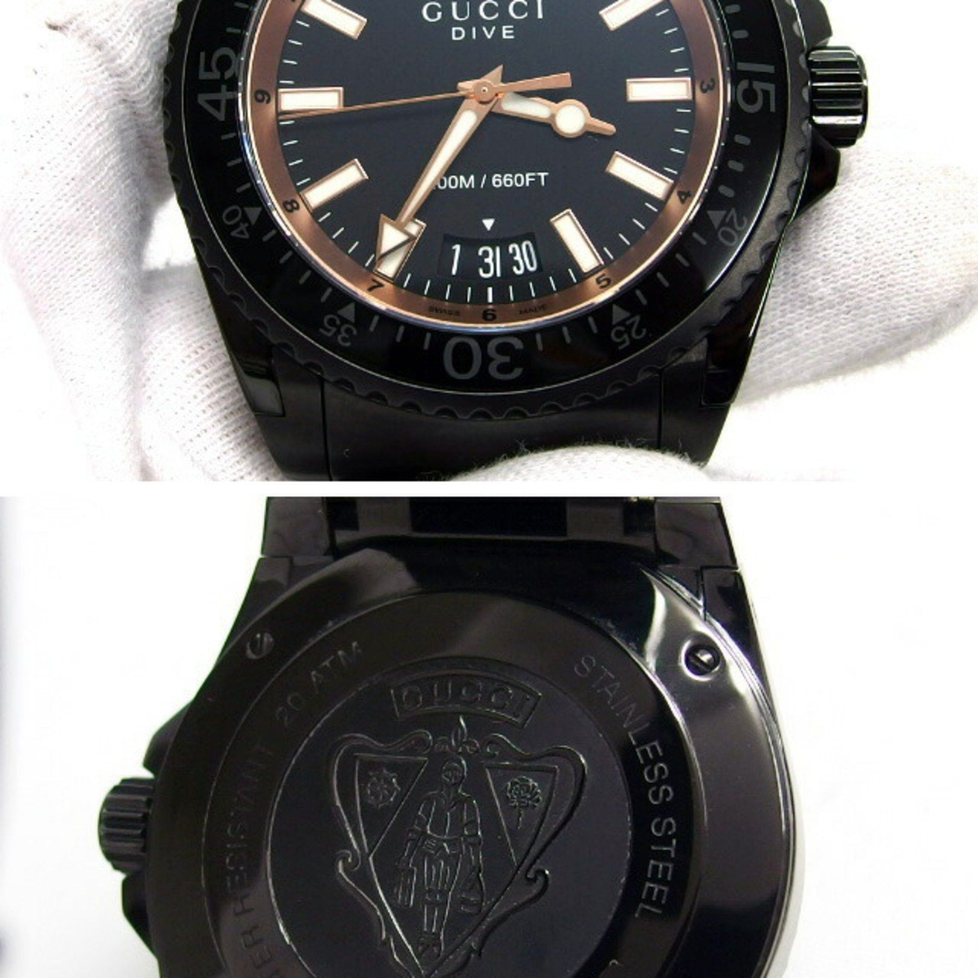 Gucci Gucci Dive Date Watch Men's Black Size ONE SIZE - 4 Thumbnail