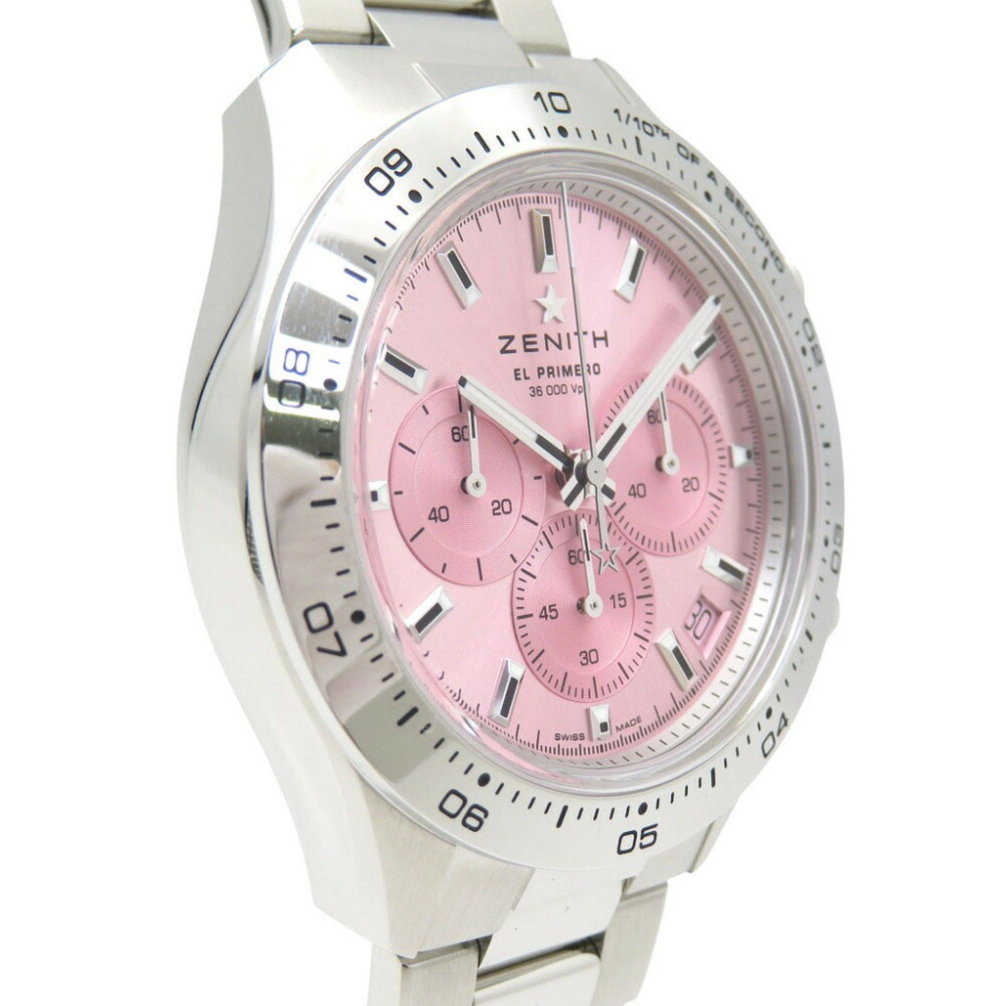ZENITH Like new Zenith Automatic Chronomaster Sport Pink El Primero 03.3109.3600/18.M3100 Watch Stainless Steel 1523ZENITH Men's Size ONE SIZE - 5 Thumbnail