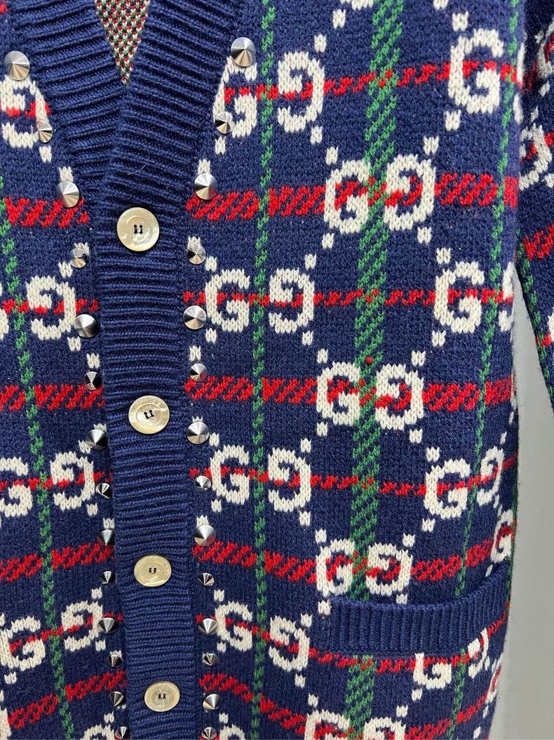 Gucci Gucci Wool Cardigan with Christmas Pattern Size US M / EU 48-50 / 2 - 3 Thumbnail