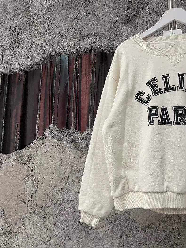 Celine Celine Embroidered Letter Round Neck Sweatshirt Size US M / EU 48-50 / 2 - 3 Thumbnail