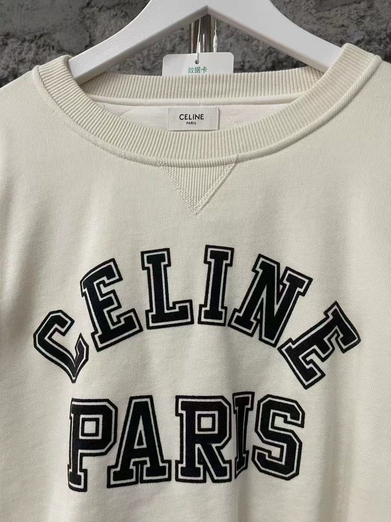 Celine Celine Embroidered Letter Round Neck Sweatshirt Size US M / EU 48-50 / 2 - 5 Thumbnail