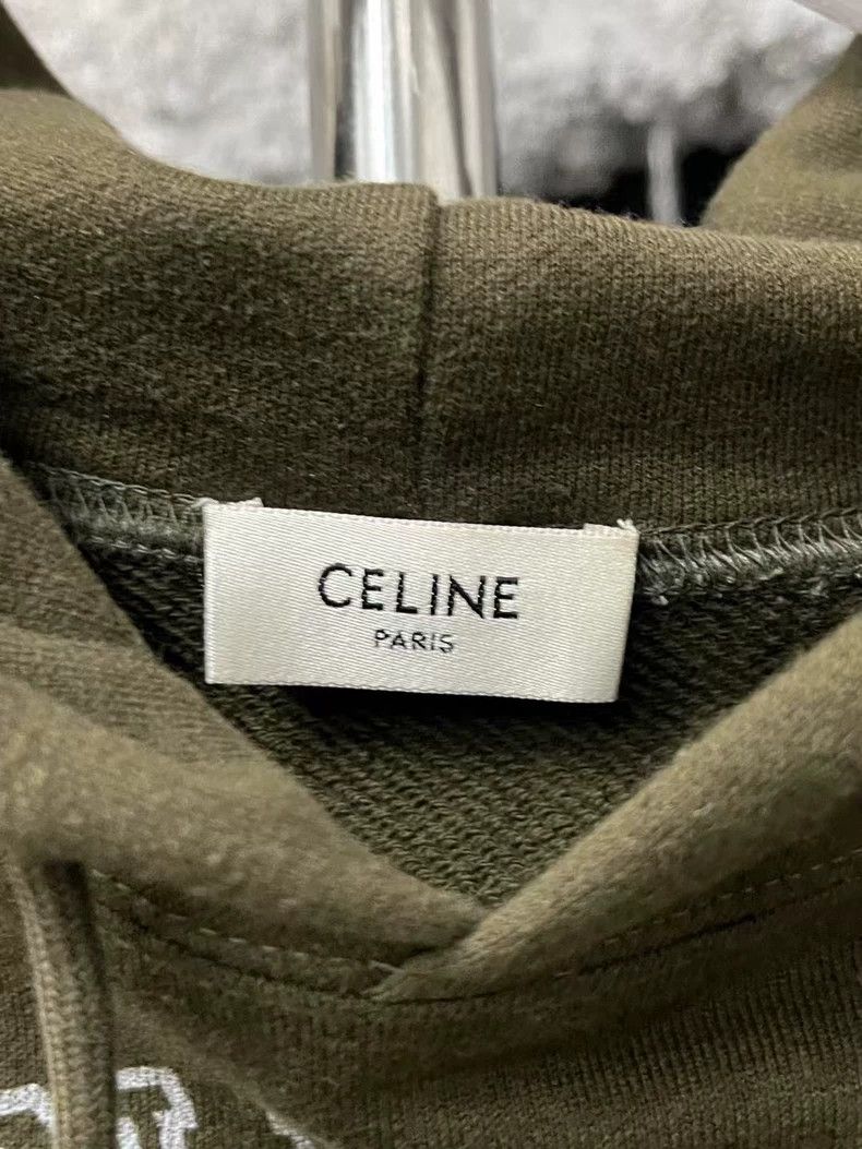 Celine Celine Green Graphic Hoodie Sweatshirt Size US M / EU 48-50 / 2 - 6 Thumbnail