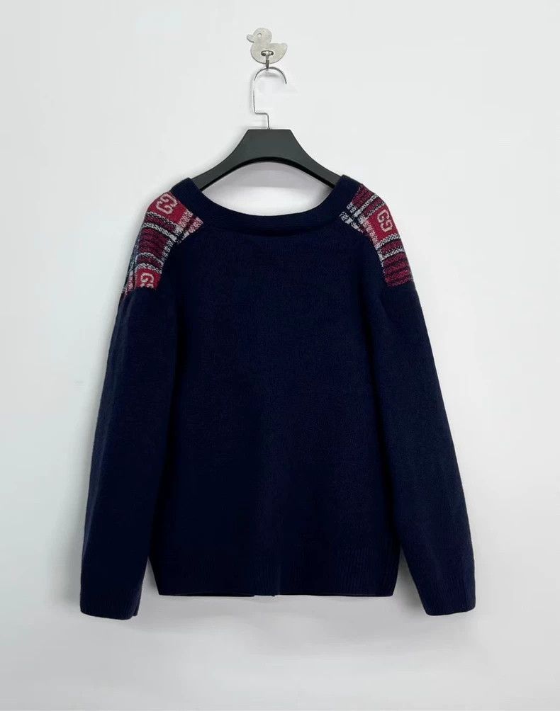 Gucci Gucci Plaid Color Block Cardigan Sweater Size US XL / EU 56 / 4 - 2 Thumbnail