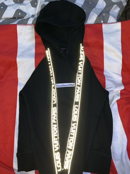 Louis Vuitton Reflective Sleeves Gravity Hoodie in Black for Men