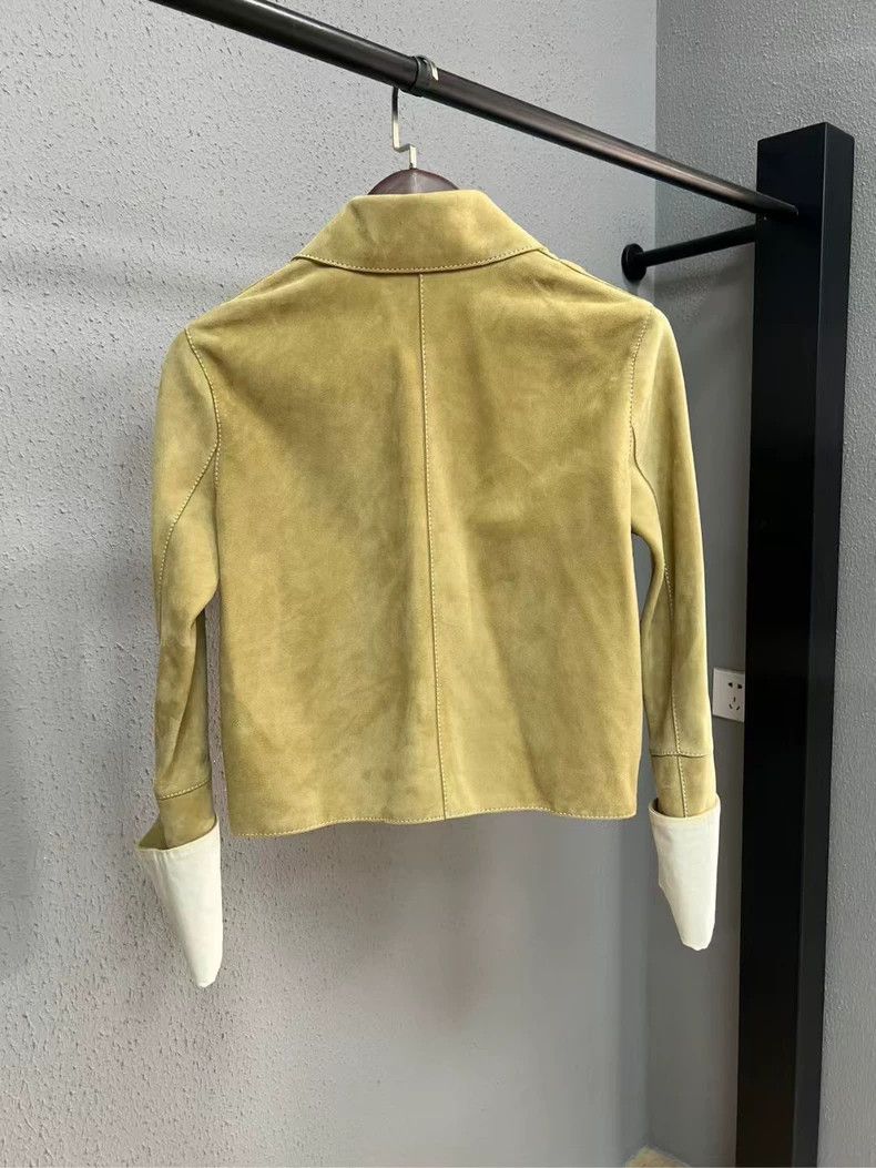 Loewe Loewe Light Khaki Suede Jacket Coat Size US M / EU 48-50 / 2 - 2 Thumbnail