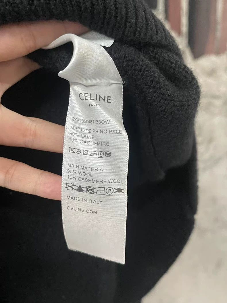 Celine Celine Black Embroidered Sweater with Logo Size US L / EU 52-54 / 3 - 6 Thumbnail