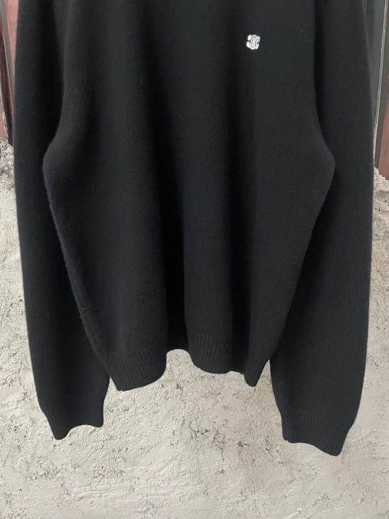 Celine Celine Black Embroidered Sweater with Logo Size US L / EU 52-54 / 3 - 4 Thumbnail