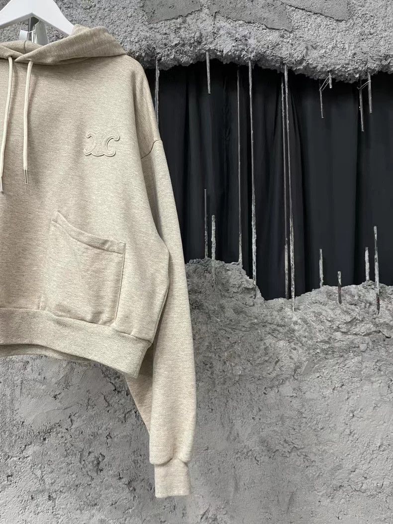 Celine Celine Oatmeal Hooded Sweatshirt Size L Size US L / EU 52-54 / 3 - 5 Thumbnail